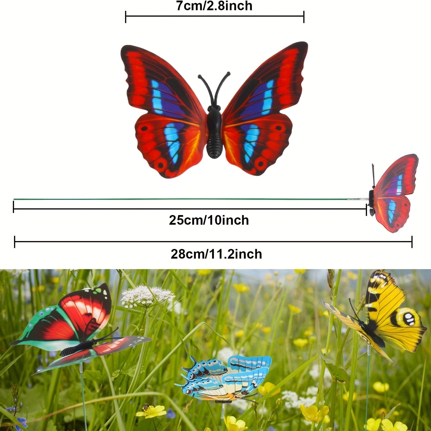 20pcs Decorativos De Mariposas Estacas De Jardín Impermeable - Temu