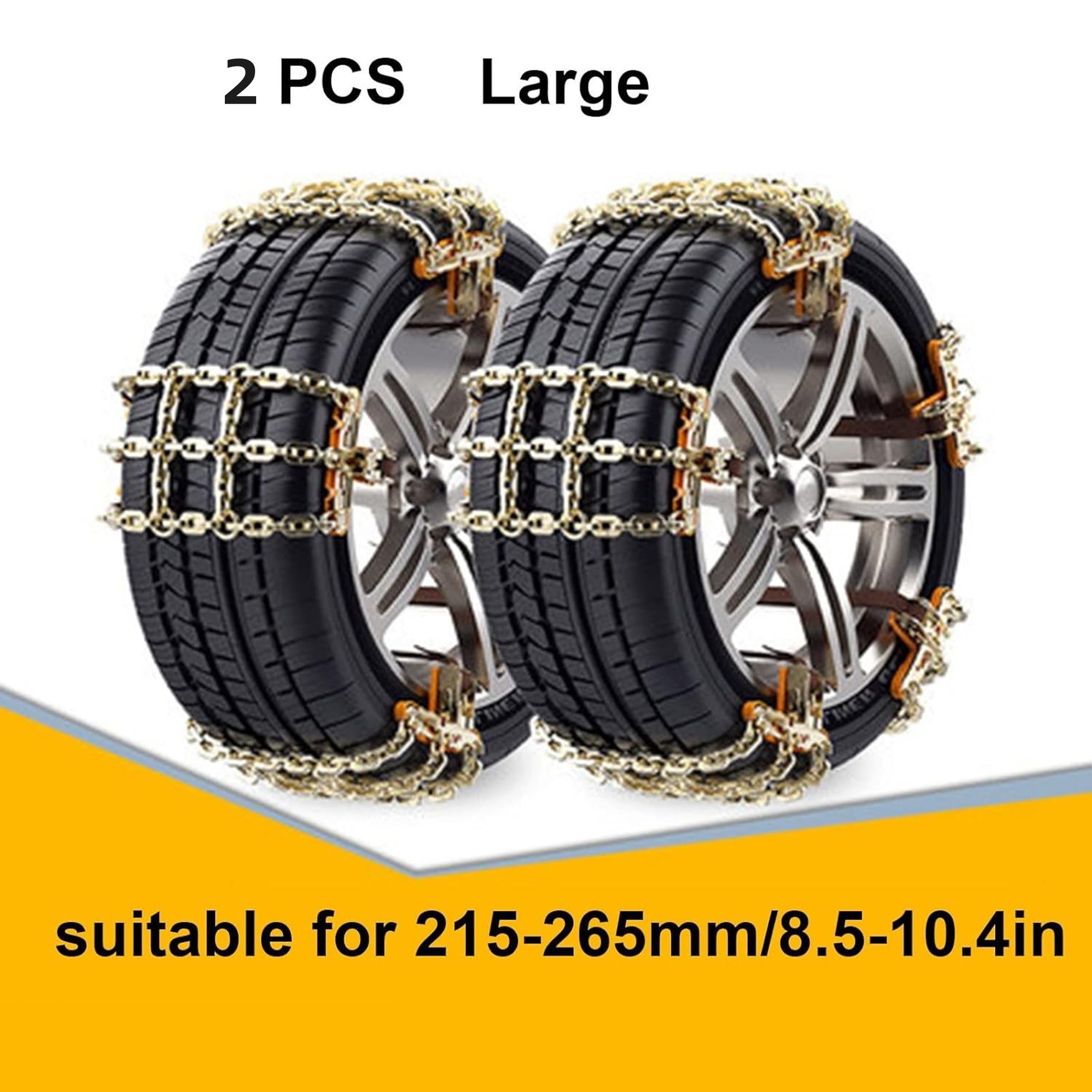 2 PCS Universal Car Snow Chains Mud Tires Traction Mat Wheel Chain Non-slip  Tracks Auto