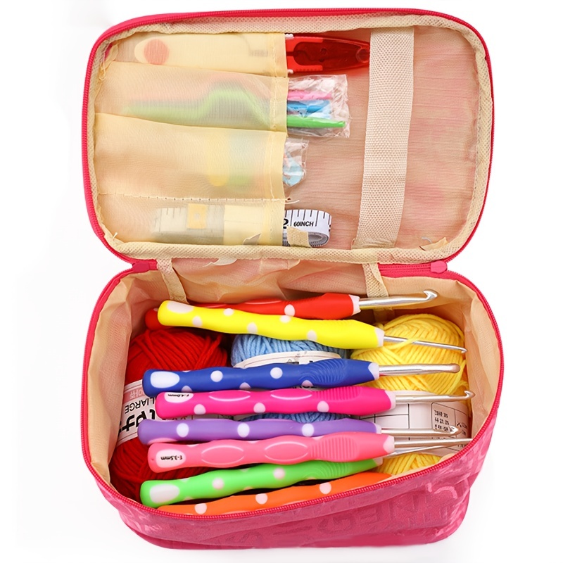 Crochet Hooks Set Knitting Needles Tool Kit With Bag for Beginner