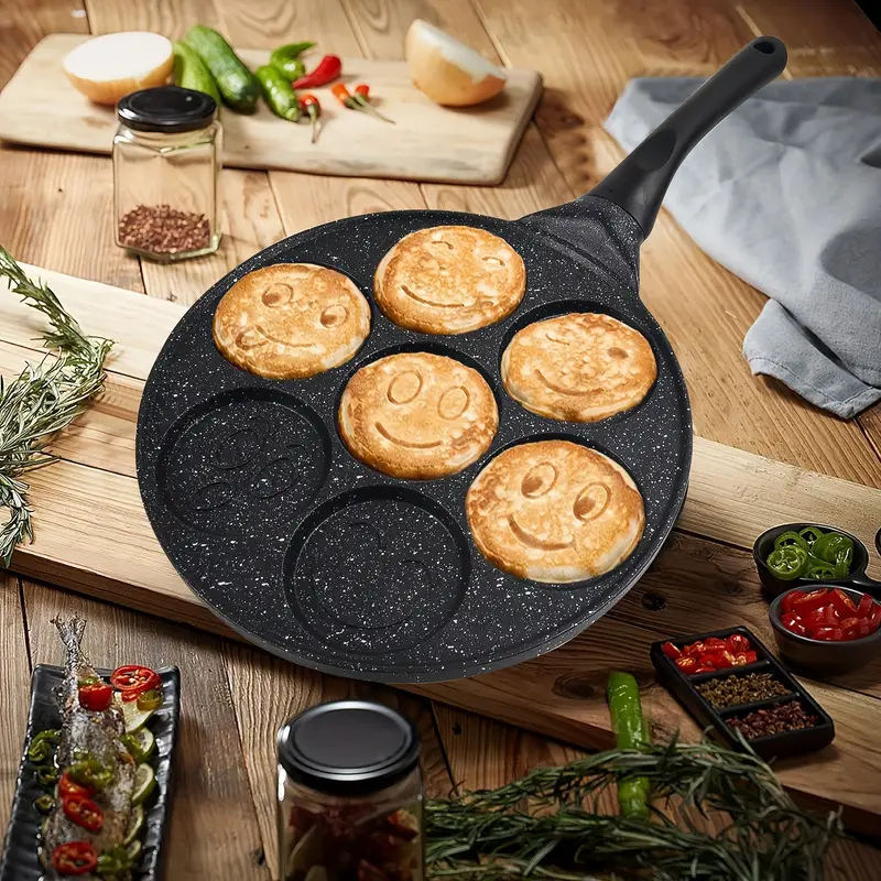 1pc Mini Pancake Griddle, Mini Pancake Pan,pancake Maker With 7 Mold Design