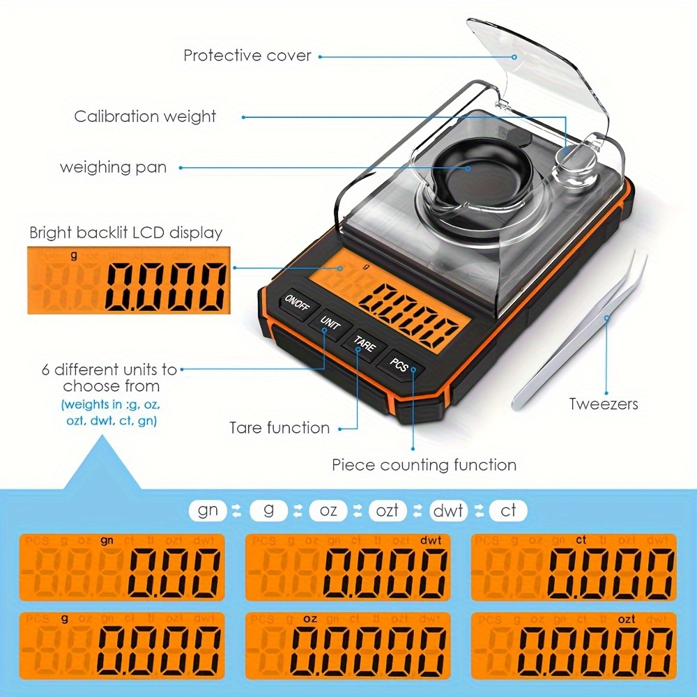 Compact Digital Scale I2000 - Perfect For Small Spaces - No Batteries  Required! - Temu