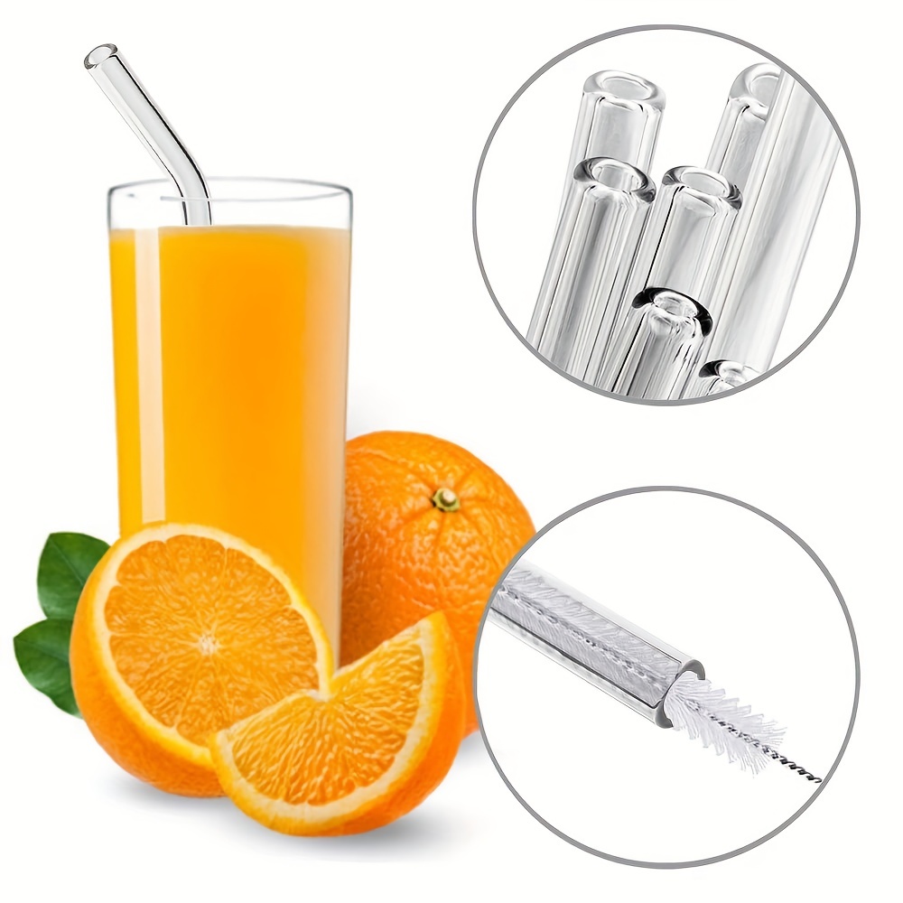 Reusable Glass Straws, Drinking Straws, For Smoothie, Milkshake, Tea,  Juice, Cocktail Straws - Temu