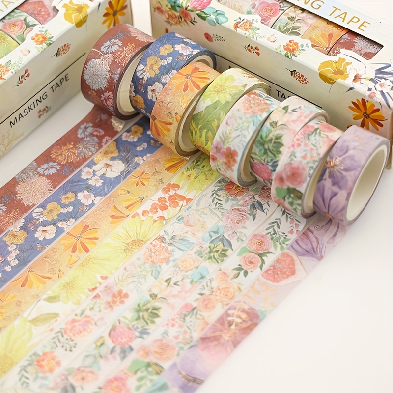 Juego de 30 rollos de cinta adhesiva Washi, colección de cintas decorativas  para manualidades para bricolaje y envoltura de regalos con diseños y