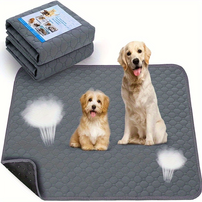 Yinuomo Non Slip Dog Food Mat, Waterproof Placemat for Cats Bowl and Water,  Easy to Clean Absorbent Feeding Mats for Pet Dog Cat (Machine Washable),  Large 16'' x 24'' Bone Shape