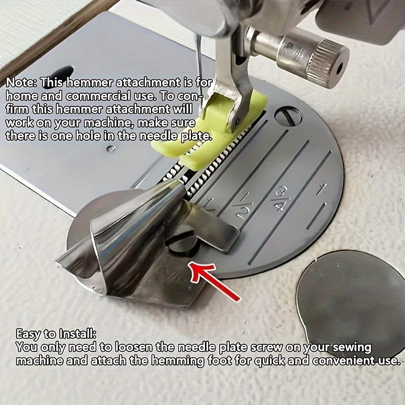 Universal Sewing Rolled Hemmer Foot Wide Rolled Hem Press - Temu