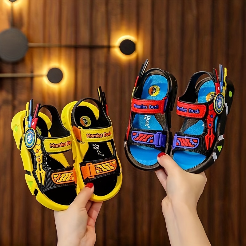 Toddler Boys Trendy Cute Cartoon Open Toe Flat Sandals - Temu Republic of  Korea