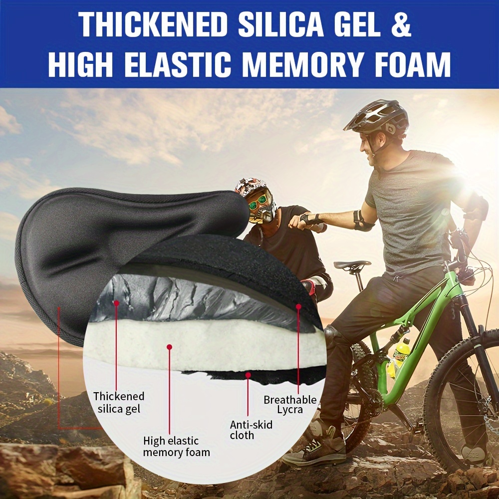 Acheter Silicone vélo vélo vélo selle respirant Gel coussin doux coussin  housse de siège