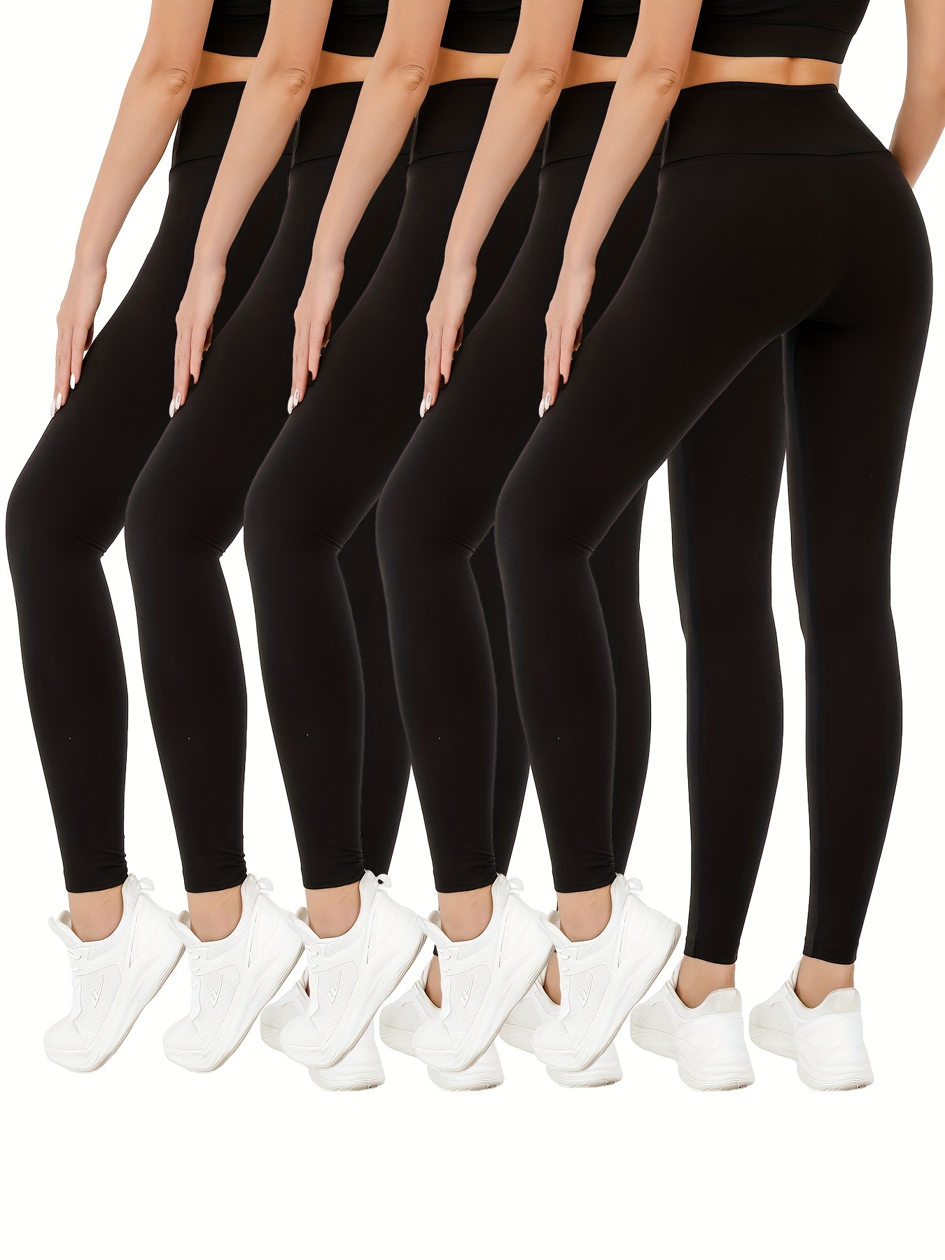 Redqenting High Waisted Leggings for Women Workout Seamless Leggings Yoga  Pants Sweat Proof Tummy Control Tights Black - ShopStyle