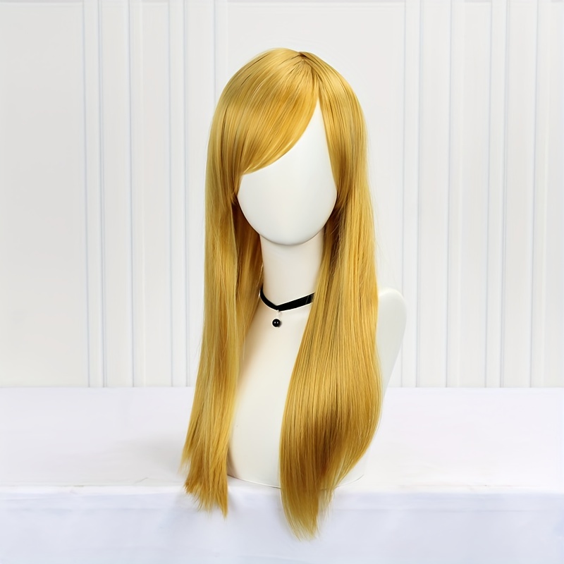 Long Orange Middle Part Wig for Women - 60-96 cm