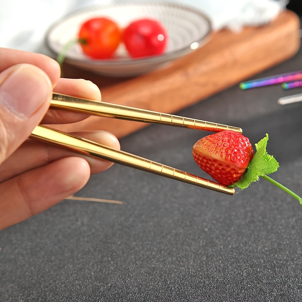 korean chopsticks food sticks for sushi Non-slip Stainless Steel