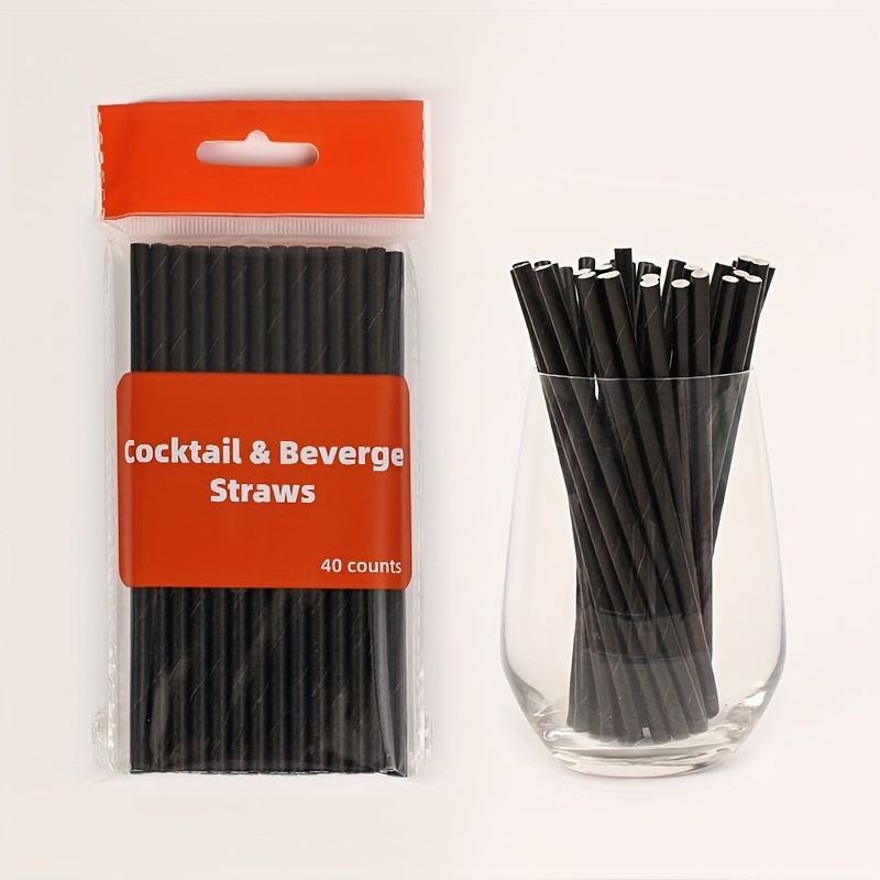 Black Comfy Package Coffee Cocktail Stirrers/straws - Temu