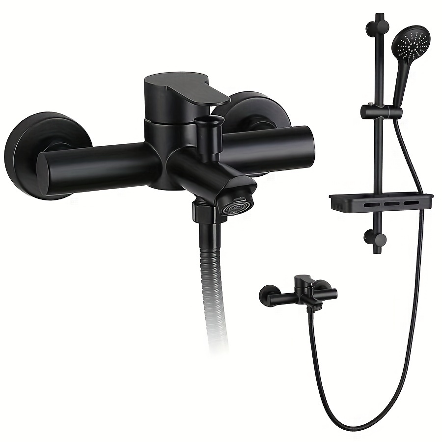 Black Brushed 304 Stainless Steel Shower Hot Cold Faucet Temu