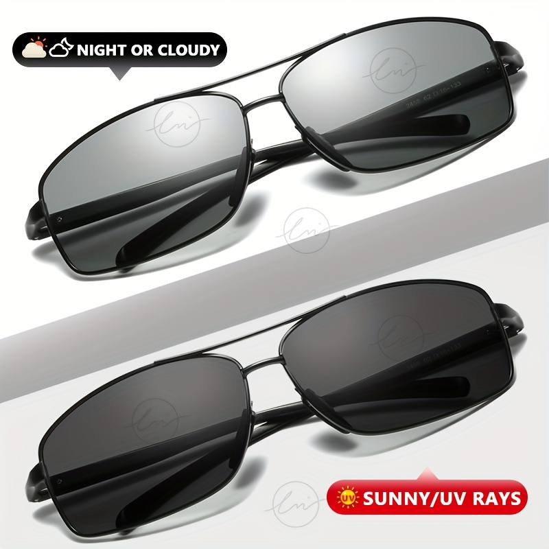 Fashion Male Polarized Fishing Glasses Polarized Sunglasses Men Fishing  Anti-Glare Sun Protective Sports Sunglasses Eyewear Color: black