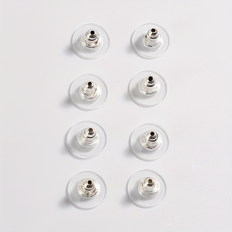 About 100pcs Bullet Clutch Earring Backs For Studs With Pad Rubber Earring  Stoppers Pierced Safety Backs