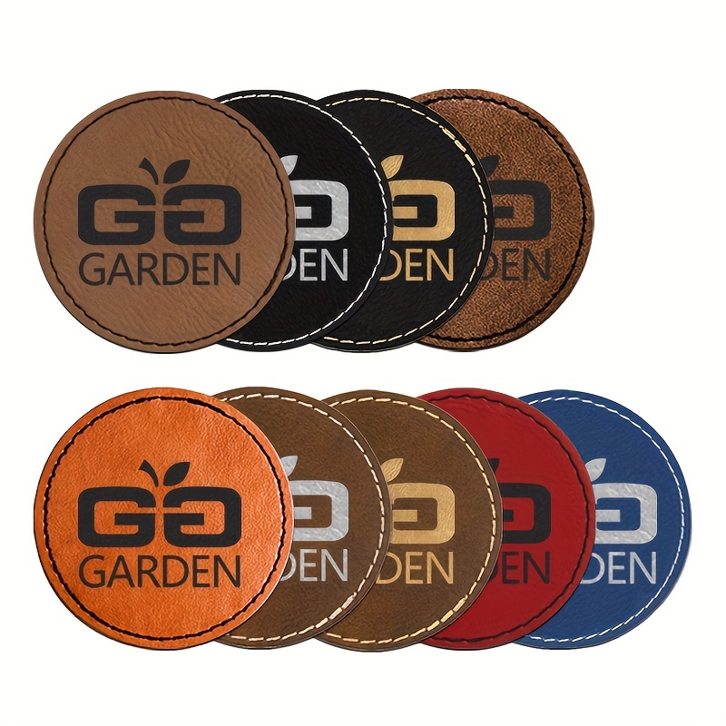 500 Leather Logo Labels Round Patches Leather Leather Hat 