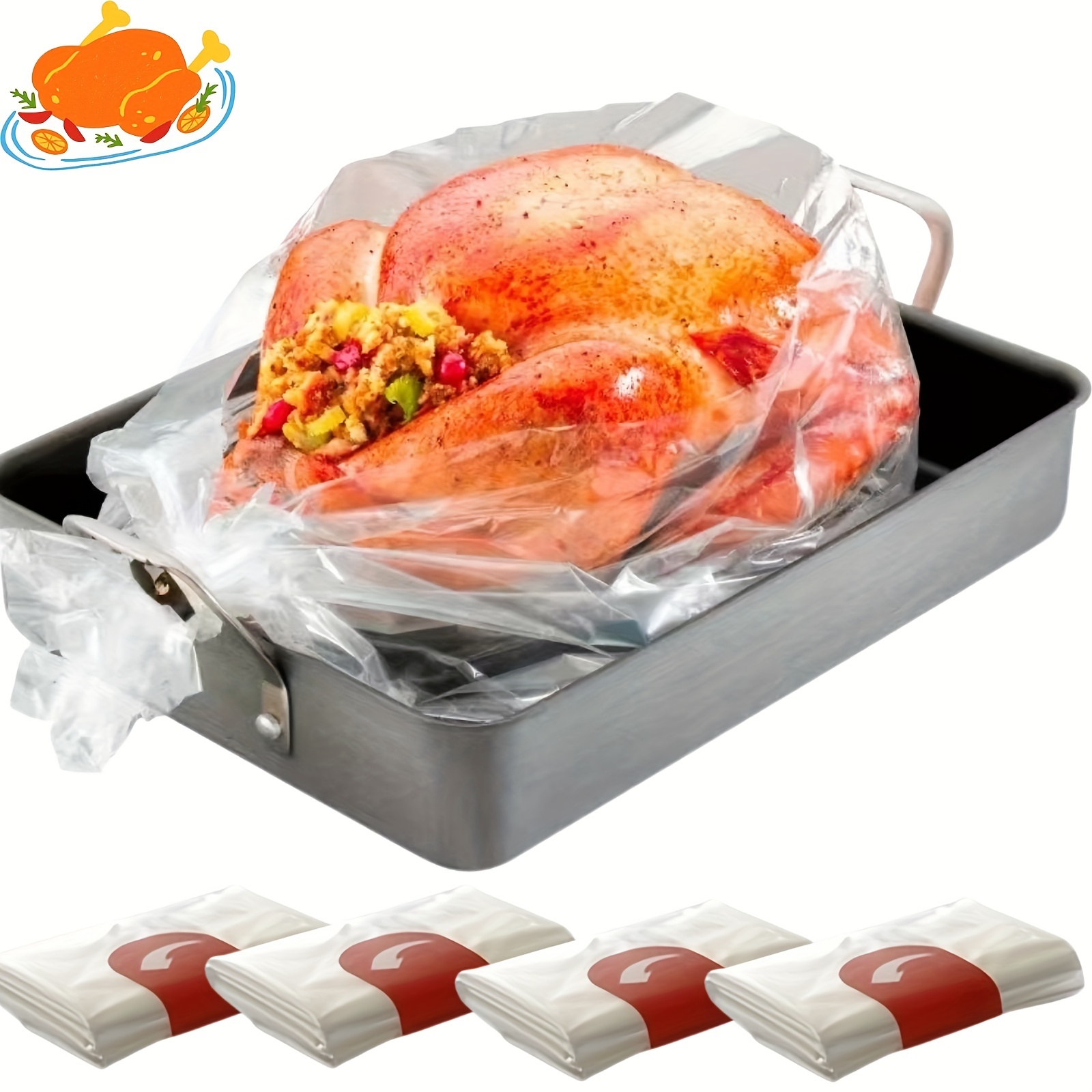Cooking Oven Bags, Meat Baking Bags, Broiler Fish Vegetables Large