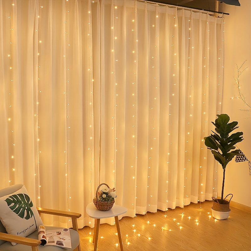 Guirlande led etoile  Led curtain lights, Garland string lights, Christmas  light curtains
