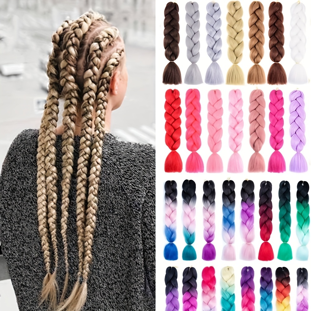 Synthetic Available In Different Colors Jumbo Braiding Hair - Temu Canada
