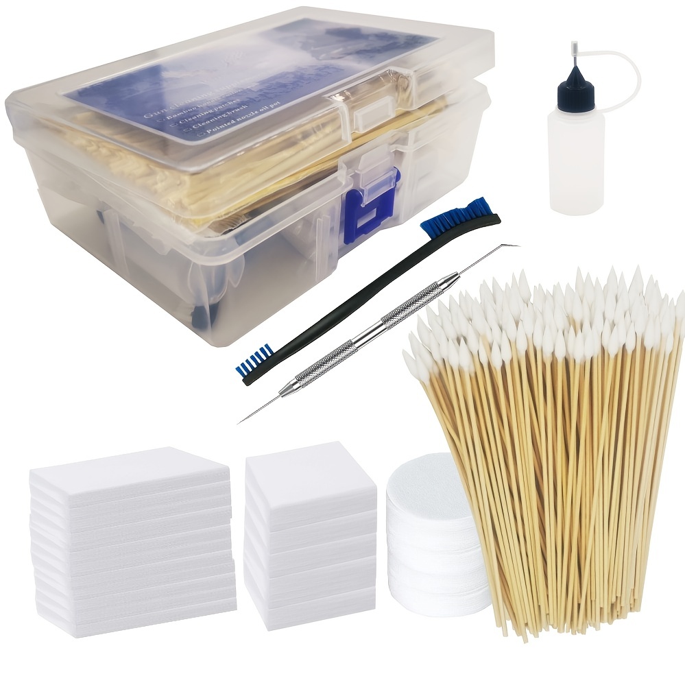 Complete Gun Cleaning Kit Storage Box Includes Patches Swabs - Temu