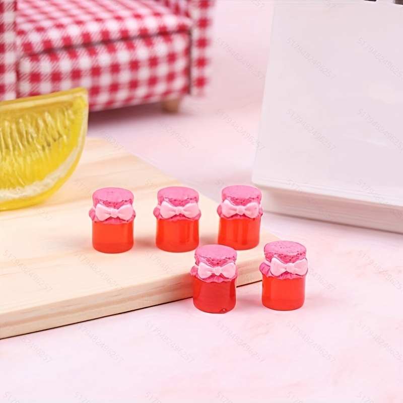 Miniature Jars Dolls Glass  Accessory Mini Barbie Food