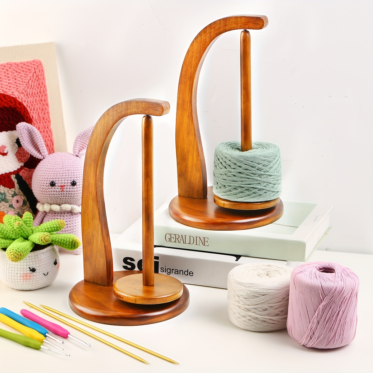1pcs Portable Wrist Yarn Holder,wooden Wrist Yarn Holder,prevents Yarn  Tangling And Misalignment For Knitting Crochete,a