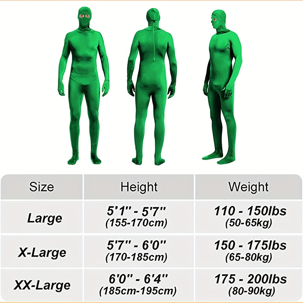  tiggell Stretch Bodysuit Costume Open Face Full Body for Unisex  Men Women Halloween Cosplay Outfits Carnival (Black, 120-135cm/3.9-4.4ft) :  Clothing, Shoes & Jewelry