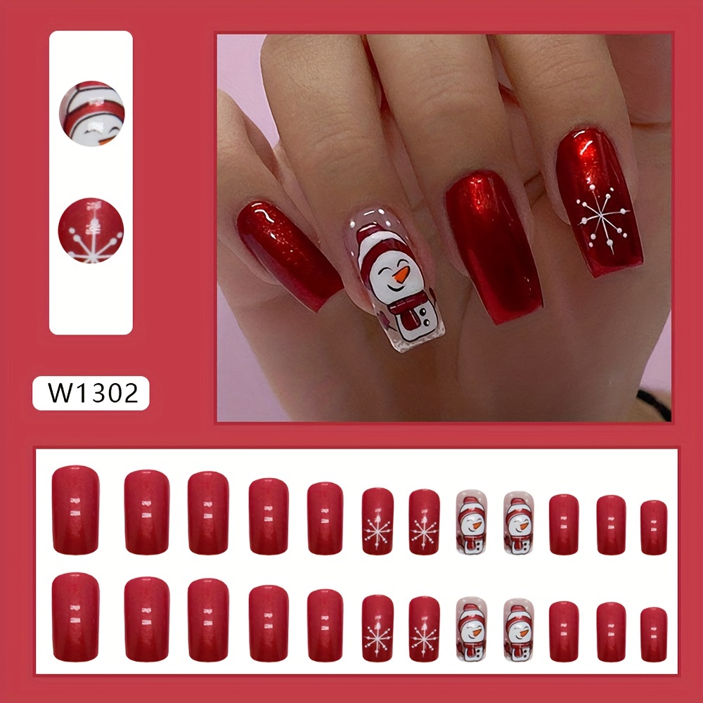 Gradient Almond Press On Nails Glossy Medium False Nails
