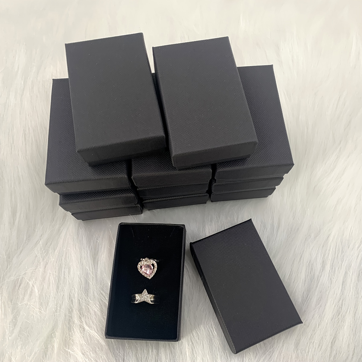 12pcs/pack, New Jewelry Box Packaging Jewelry Box Ring Necklace Ear  Jewelry, Cheapest Items Available, , Small Business Supplies, Packaging  Box, Weddi
