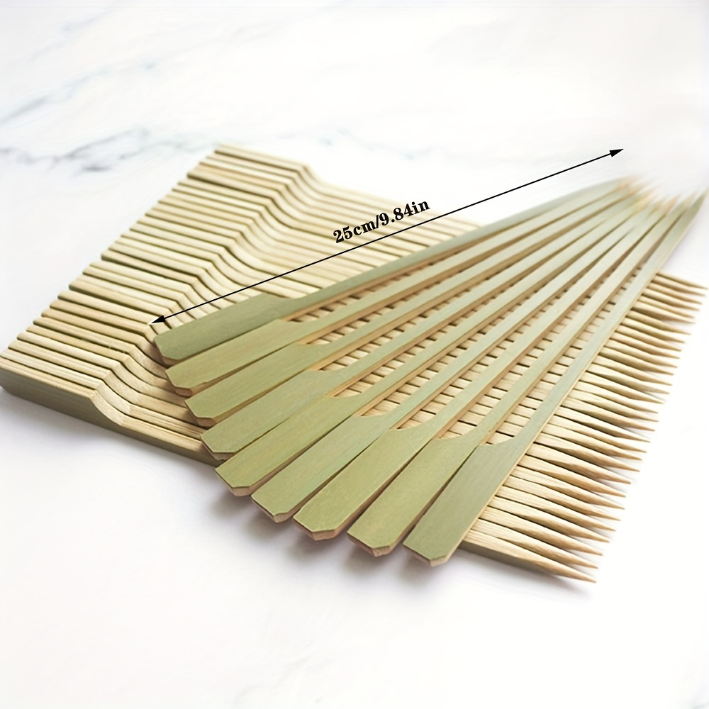 100 X Bamboo Skewers Wooden Sticks for Party BBQ Kebab Fruit