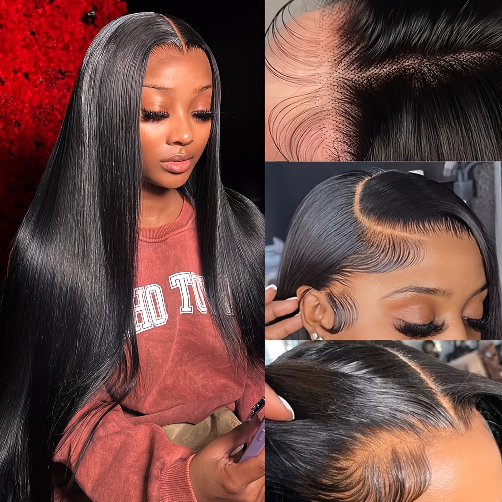 Human Hair Wigs - HD Lace Front Wigs Human Hair Pre Plucked with Baby Hair  180％ Density 4x4 HD Human Hair Lace Front Wigs for Black Women Natural  Color 26 inch 