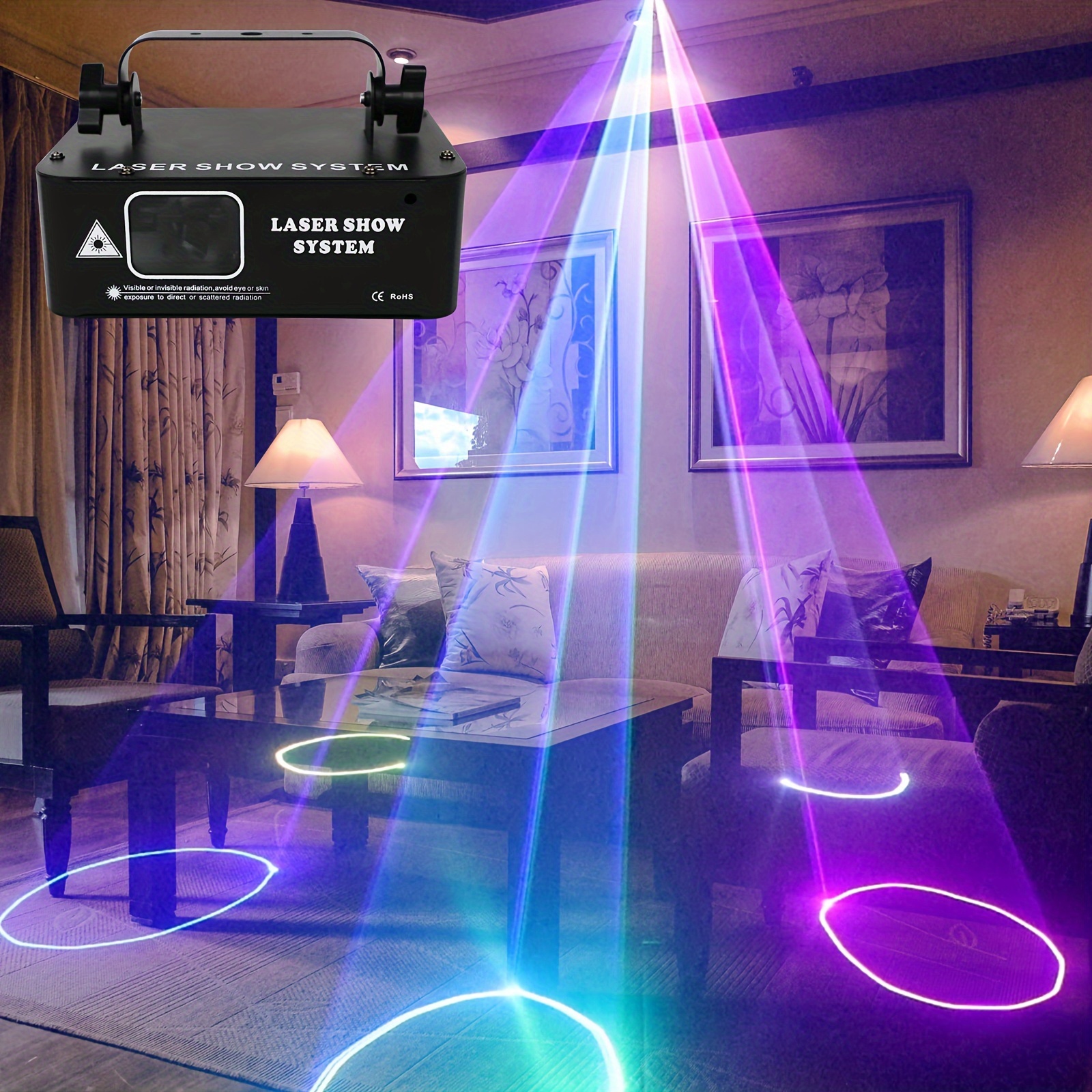 Lampe laser - Spectacle laser - Lumière laser DJ RGB Animation Lumière laser  KTV Disco