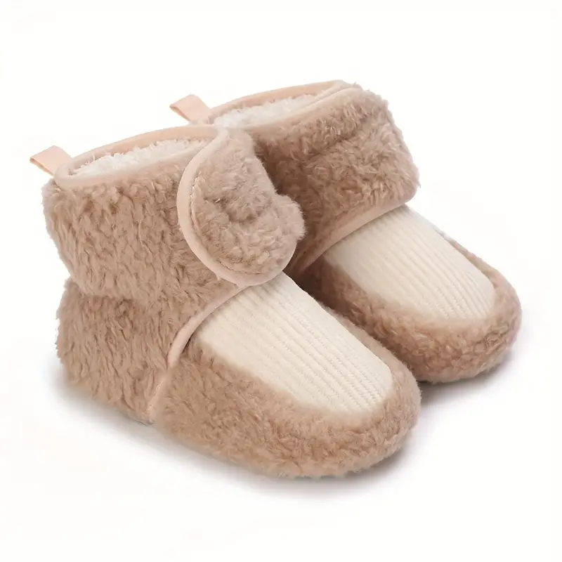 comfortable non slip boots for baby boys and girls soft and warm plus fleece boots for indoor outdoor walking winter details 1