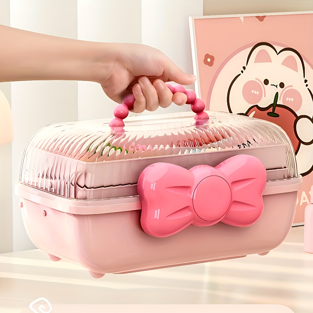 Kawaii Sanrio Storage Box Hello Kittys Accessories Cute Anime Plastic  Portable Foldable Dustproof Clutter Box Toys for Girl Gift - AliExpress
