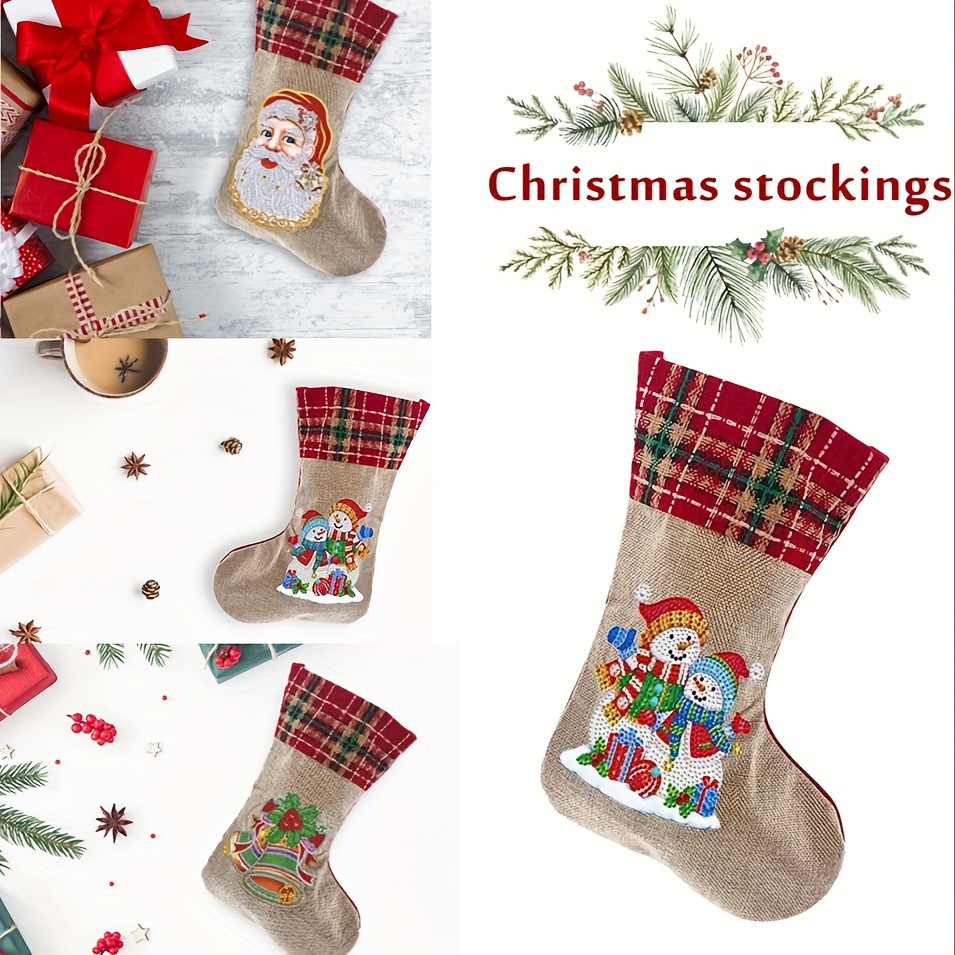 Frcolor Stocking Kit Christmas Stockings Xmas Make Party Kit Making  StockingKits Material Diy Favor Ornament Holiday Your Tree