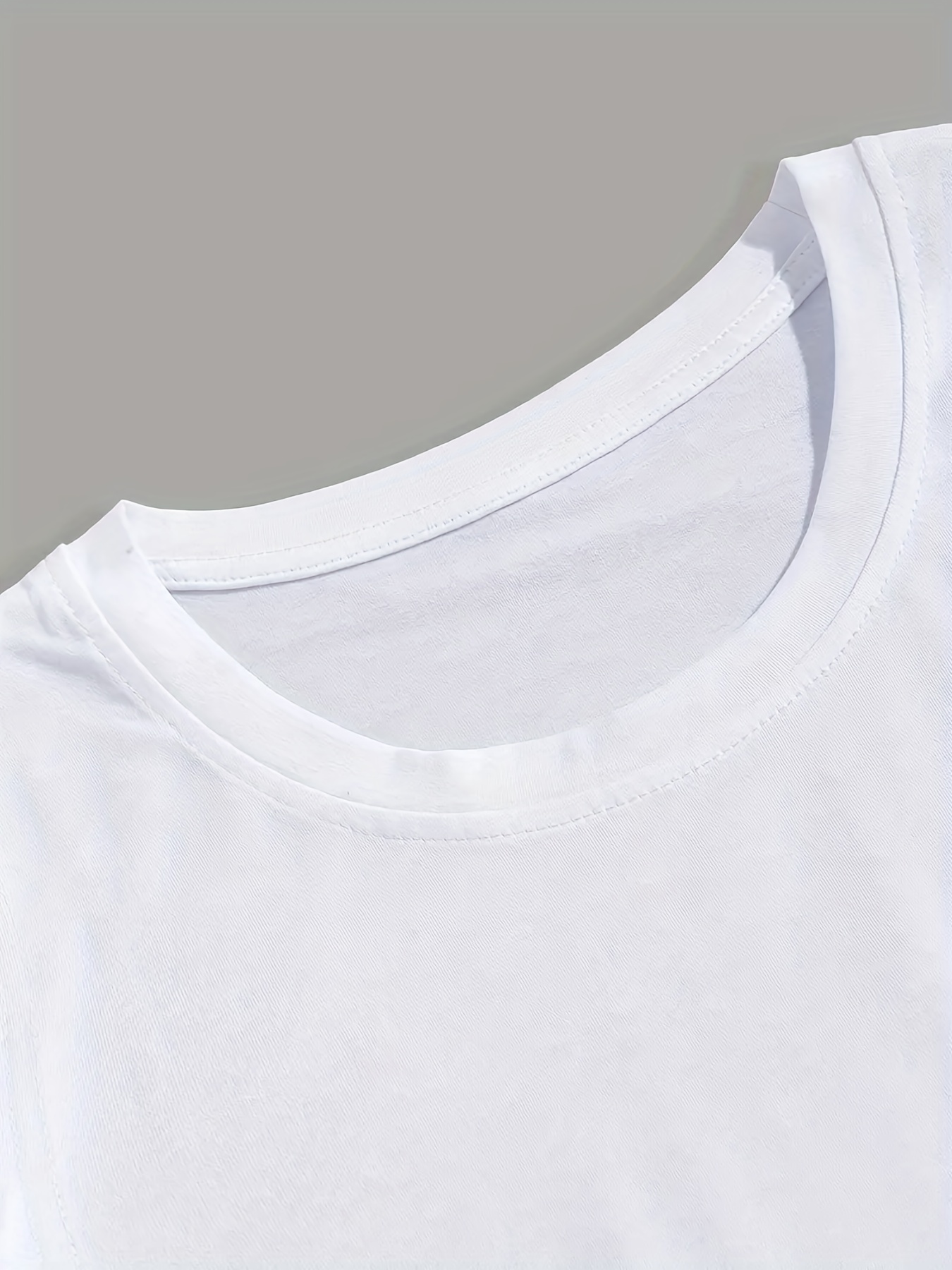 Camiseta Interior Para Hombre, Cuello Redondo, Manga Corta