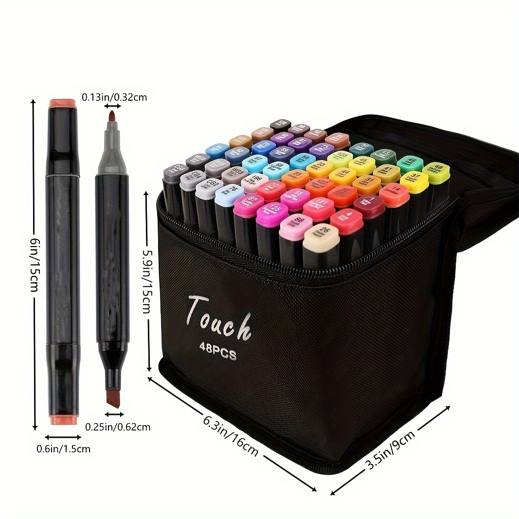Double-headed Roller Stamp Watercolor Pens: Perfect For Adults