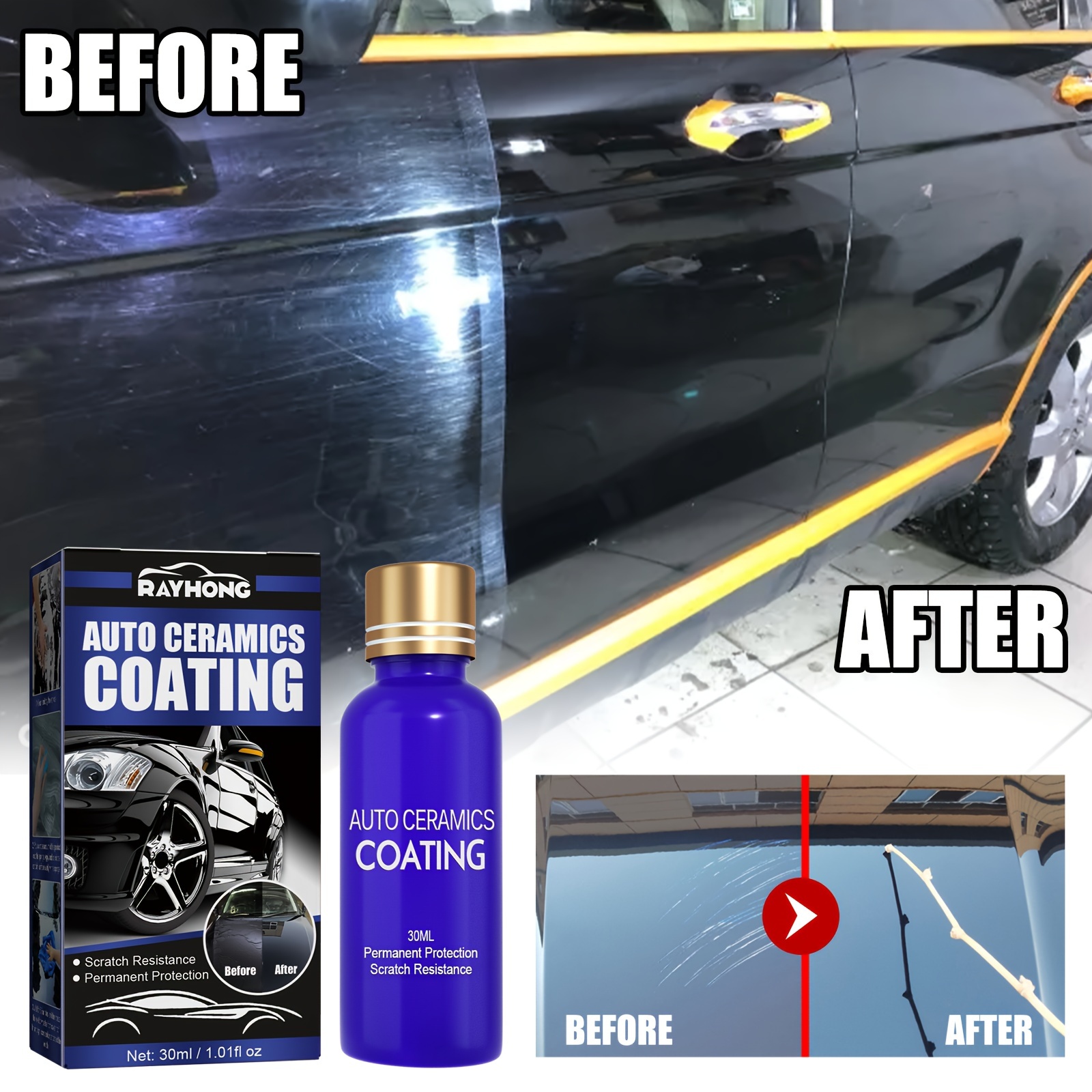 1 Set Nano Ceramic Car Coating Crystal Wax Spray Nano Hydrophobic Liquid  Polishing Paint Coating Agent Quick Waterless Auto Paint Care