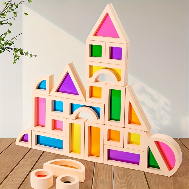 Acrylic Rainbow Blocks, Color Building Blocks