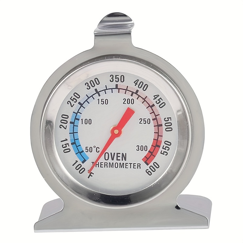 Stainless Steel Pointer Dial Oven Thermometer Home Kitchen Food Meat Temperature Gauge (50-300)