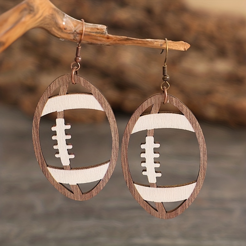 Football Earrings - Sports Earrings - High School Earrings - Football Mom