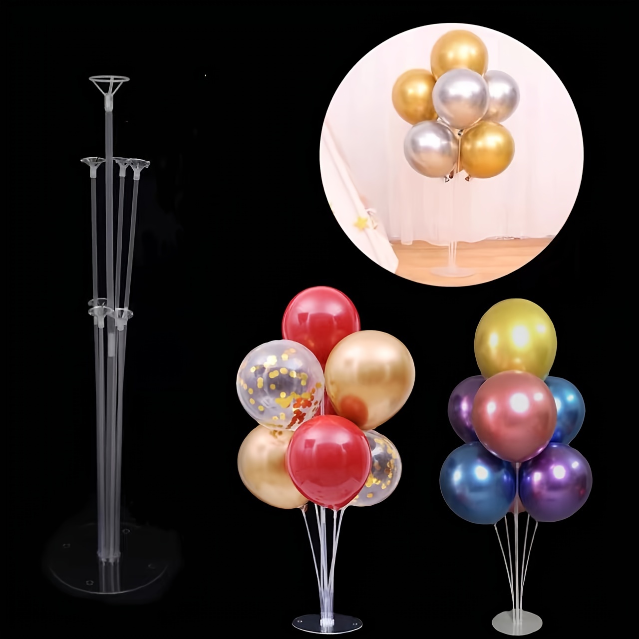Floor Balloon Stand Kit With String Light Balloon - Temu