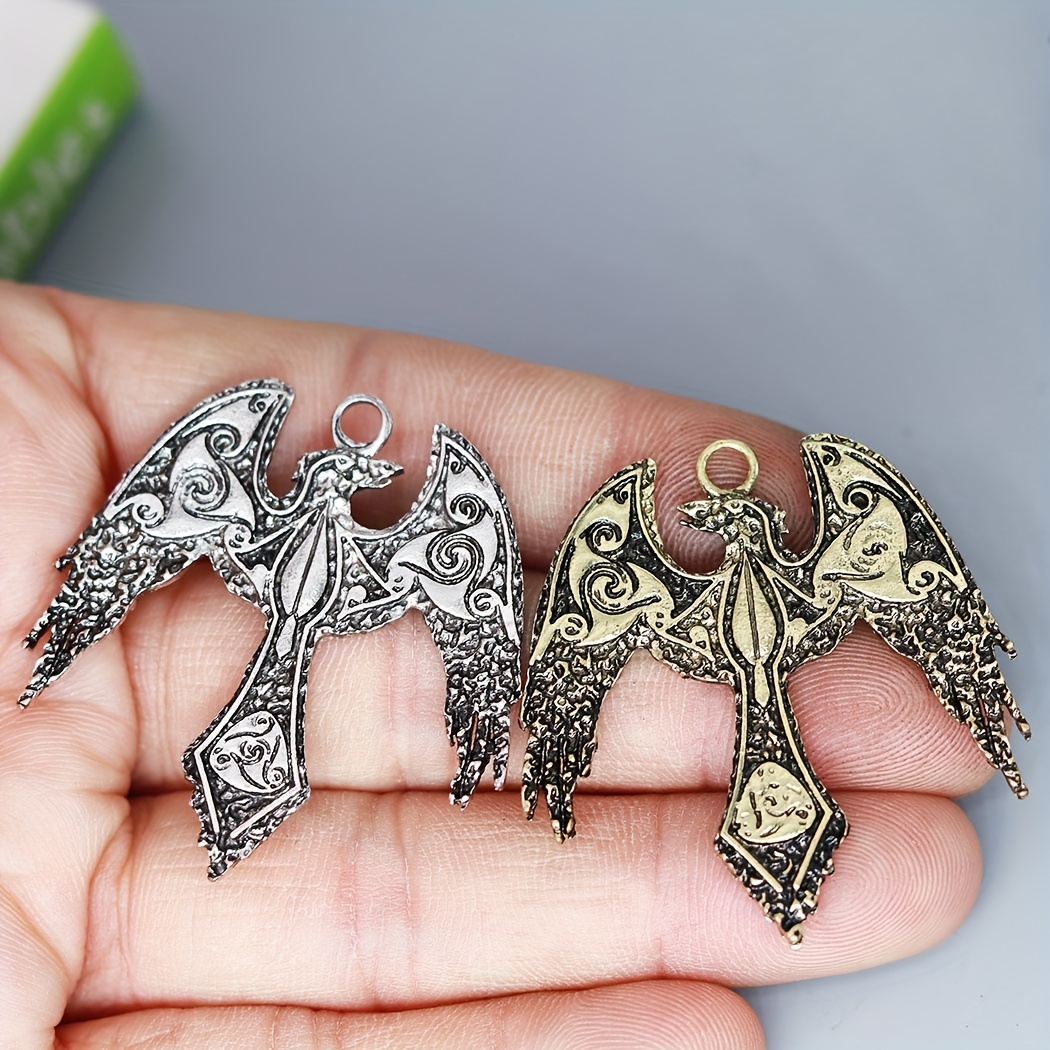Nordic Eagle Charm Pendant for DIY Jewelry Making