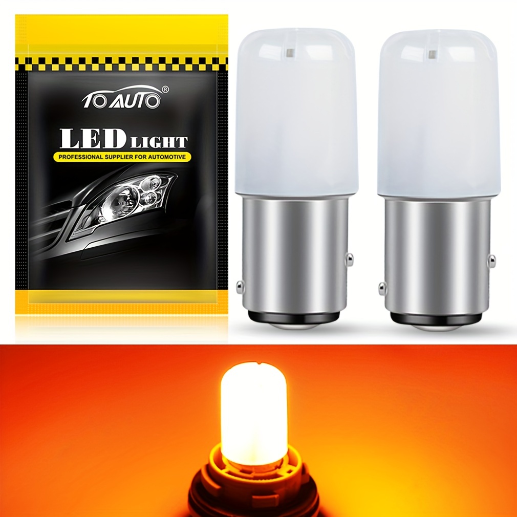2PCS 1156/P21W/PY21W LED Bulbs White/Amber