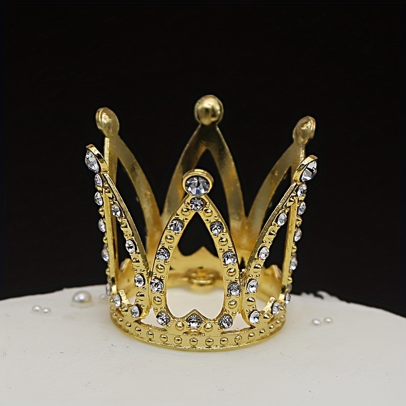 1pc Mini couronne gâteau Topper cristal perle diadème enfants ornements de  cheveux - Temu Belgium