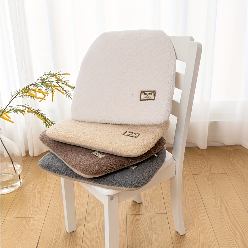 Warm Thin Cushion Washable Plush Flannel Seat Cushion Seat Stool Butt  Cushion Office Chair Cushion Floor Pillow Home Decor - Temu