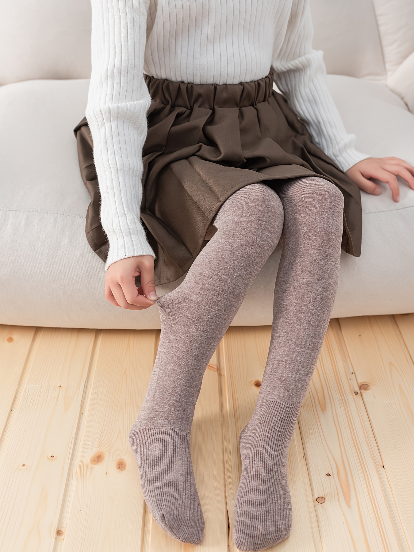 Girls Pantyhose Solid Color Soft Tights Leggings Pants - Temu Bahrain
