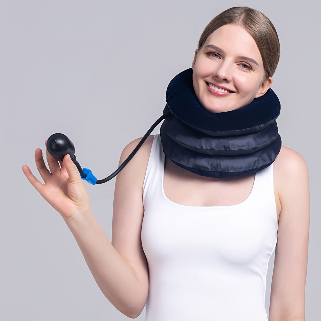 Neck Extender For Neck Pain Relief - Adjustable Shoulder And Back Relaxer  For Muscle Relaxation And Spinal Alignment, Cervical Traction Device, Level