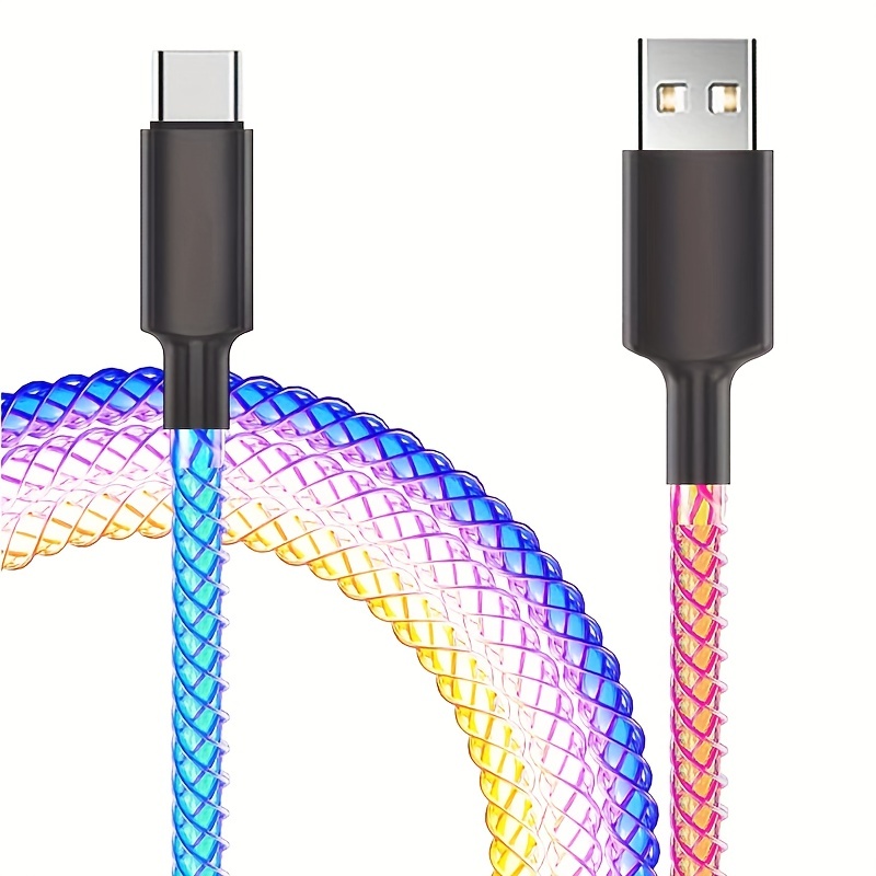 Soopii Usb C Cable,3.1a Pd Fast Charging Type-c Cable With Led Display  Nylon Braided,usb A To Usb C Cable For Galaxy S10/s9/s8/s20 Plus/note 10/9/8,moto  G/lg And Other Usb C Charger