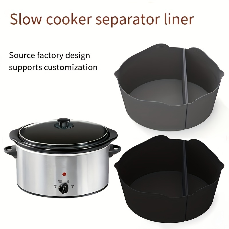 1 Silicone Slow Cooker Divider Liners For 6qt 7qt 8qt Oval - Temu