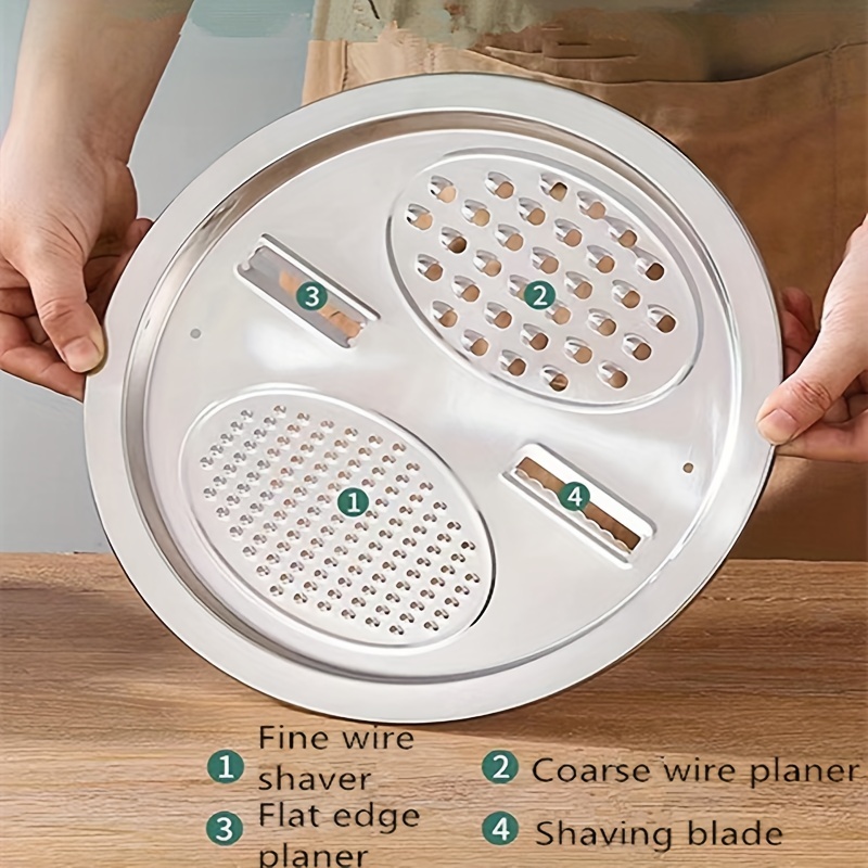 Stainless Steel Basin with Grater 3 in 1 Vegetable Cutter Slicer Cheese  Grater with Drain Basket